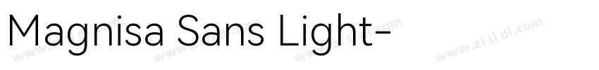 Magnisa Sans Light字体转换